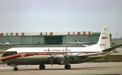 TCA Trans Canada Airlines Vickers Vanguard CF-TKD @ O'hare 1964 - Postcard • $7.60