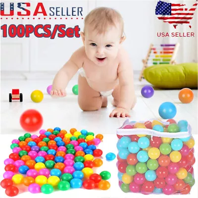 Ball Pit Balls 100pcs For Kids Colorful Balls 2.2” Non-Toxic Crush Proof Play • $14.99