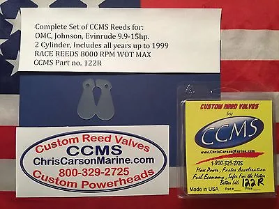 CCMS OMC Johnson Evinrude Racing Outboard Reed 9.9-15 Hp 2 Cylinder PN122R • $22