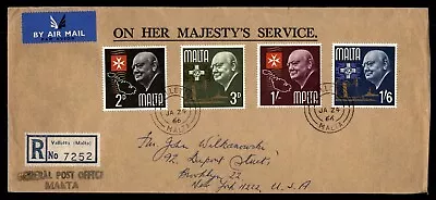 Mayfairstamps Malta 1966 OHMS Reg Valletta To Brooklyn NY Cover Aaj_42867 • $1