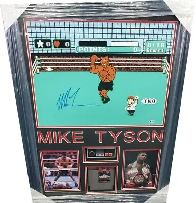 Mike Tyson Hand Signed Autographed Punch Out Photo W/ Game + Controller Framed • $699.99