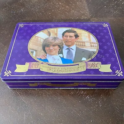 Prince Charles And Lady Diana Wedding Tin 1981 Cadburys Milk Chocolate Biscuits • £5