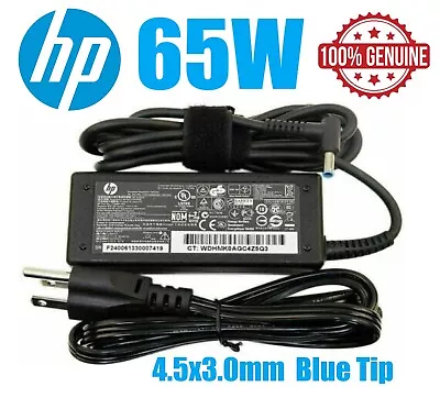 Genuine HP EliteBook 840 G3 G4 G5 G6 G7 G8 Notebook PC 65W AC Adapter Blue Tip • $13.99