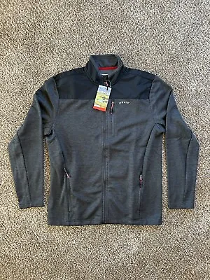 ORVIS Bonded Mesh Full Zip Fleece Zip Up Jacket | Mens Medium | NEW! | Black Red • $24.95
