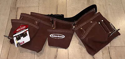 McGuire Nicholas Carpenter Tool Belt Leather Pouches Contractor Nail Apron • $34.95