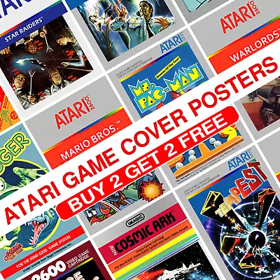 Atari Game Cover Posters Vintage Retro Classic Gaming Print Picture Gift • £3.49