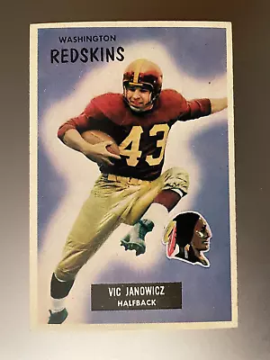 1955 Bowman #133 Vic Janowicz Washington Redskins Nm/mt Football Card • $50