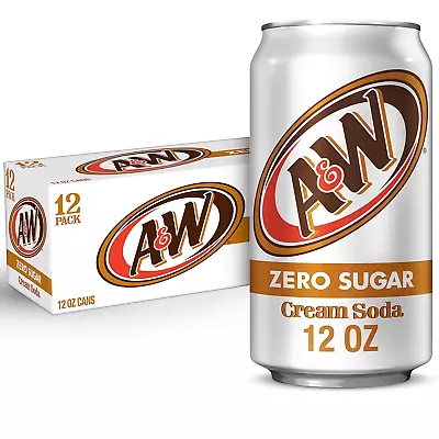 A&W Cream Soda Zero Sugar 12 Fl Oz Cans 12 Pack • £8.20