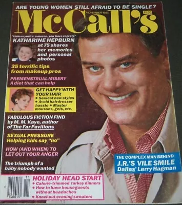 1984 November Mccall's Magazine Larry Hagman Cover Dallas Jr Ewing • $1.99