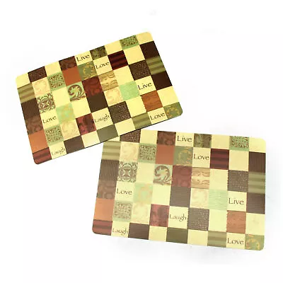 Set Of 2 PVC Table Placemats Retro Checkered 30 X 46 Cm • $19.95