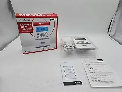 Eton ZoneGuard American Red Cross AM/FM Weather Alert Clock Radio Flash Beacon • $24.99