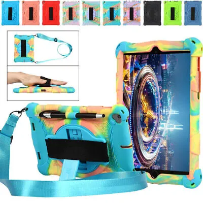 Kids Soft Rubber Gel Stand Case Cover Strap For IPad 9.7 10.2 Air Pro 10.5 Mini • £13.49