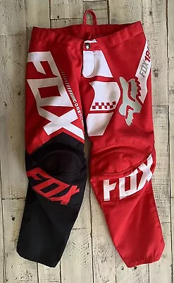 Fox Racing Pants / Motorcross / BMX / Kids Size 5 / Red White Black • $12.99