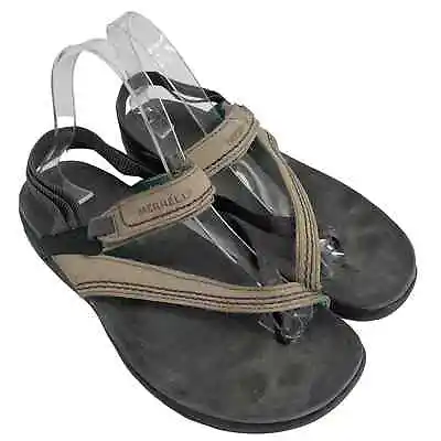  Merrell Mimosa Clove Drizzle Womens Size 8 Gray Aqua Thong Toe Sandals J57510 • $15