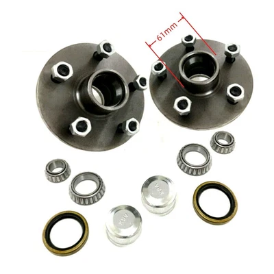 $49.40 • Buy 2x Trailer Hubs Ford Pattern 5 Stud Wheel Lazy Hub Kit (Holden LM Bearings) Pair