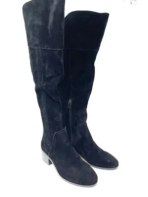 Vince Camuto Bendra Black Suede Leather Over The Knee Boots 6M  • $79.99