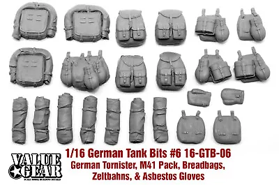 Valuegear 1/16 German Packs Bread Bags And Zelbahns #1 • £24.99