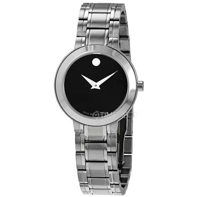 Movado 0607280 Stiri Black Sunray Dial Silver Stainless Steel Womens Watch • $329.99