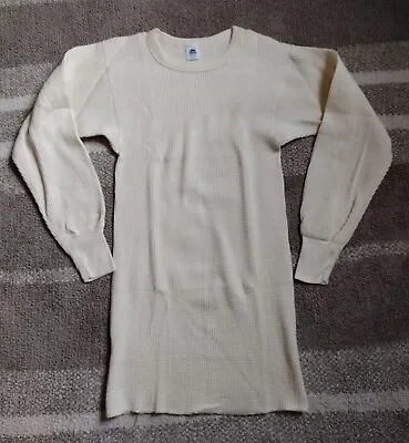 Murphy's Mart 60'S 70's Thermal Waffle Knit Men's Large Long Sleeve Shirt • $19.99