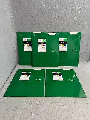 Lot Of 5 Mead Five Star 4 Pocket Folder Green Laminate Paper NEW • $12.34