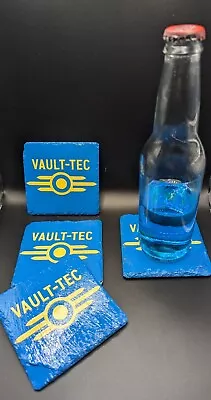 Custom Fallout Vault-Tec Slate Coasters Set • $59.99