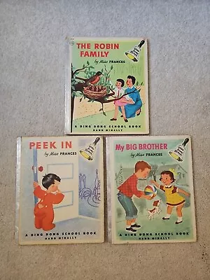 Vintage Lot Of 3 Ding Dong School Books Miss Frances - Rand McNally 1954 • $14