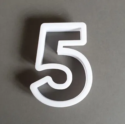 3D Printed Number 5 Cookie Biscuit Pastry Fondant Clay Icing 3 Inch Cutter • £4.30