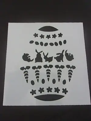 Easter Cute Plastic Reusable Stencil Egg Rabbits Carrots 12.5 X 13cm Cards Craft • £1.90