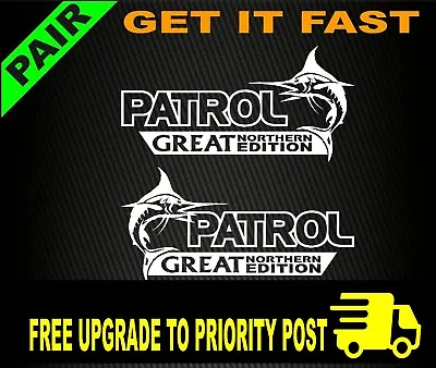 Patrol Nissan Gu Stickers 4x4 Decal Diesel Turbo Gq Ute 300mm PAIR • $21.90