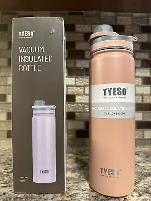 Tyeso S-Steel Vacuum Insulated Travel Water Bottle 25fl Oz / 750ml • $19.99