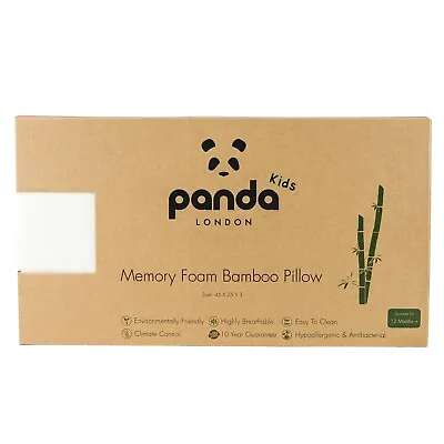 Panda Kids | Baby Memory Foam Bamboo Pillow - REJUVENATED • £15