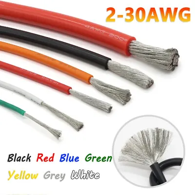 2-30AWG 1M Flexible Multicolor Silicone Cable Wire Gauge 0.08mm Tinned Copper • $3.53