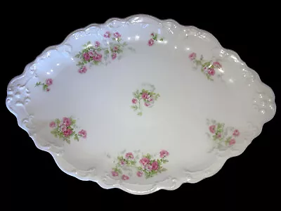 Antique 1890’s LIMOGES France A. Lanternier Large Porcelain Serving Platter 17” • $115