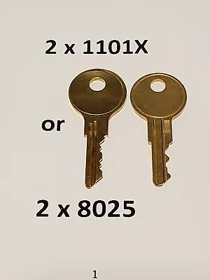 1101X OR 8025 2 NEW KEYS FOR 1965 - 2012 Coleman Pop-Up Camper Step Up Door Key • $5.50