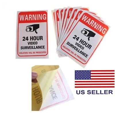 5/10 Security Camera Surveillance Sticker CCTV System Video Warning Decal Notice • $4.79