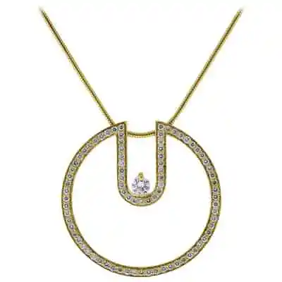 Movado Diamond Circle Pendant Necklace • $2950