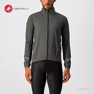 Castelli EMERGENCY 2 RAIN Cycling Jacket Waterproof Shell : MILITARY GREEEN • $139.95