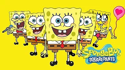 £15 • Buy Spongebob Squarepants Logo Canvas Wall Art Wood Framed Ready To Hang XXL