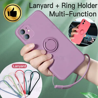 $7.69 • Buy For IPhone 11 XR XS Max 8 7 6 Plus SE Magnetic Ring Holder Case Cover With Strap