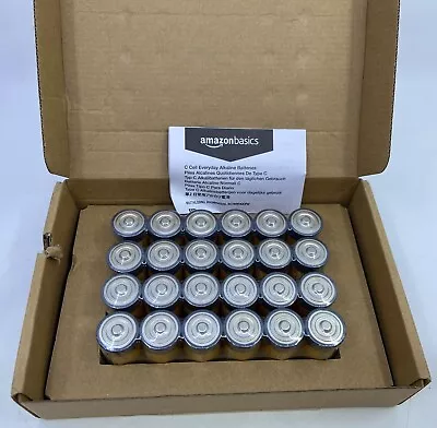 Amazon Basics C Cell Everyday Alkaline Batteries 24-Pack • $24.99