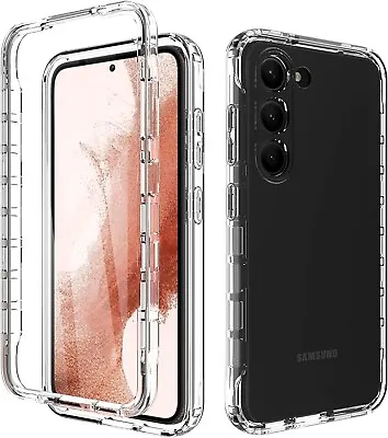 Clear Case For S24 S23 Fe S21 S22 S10 S8 S9 Samsung 360 Shockproof Phone Cover • £4.06