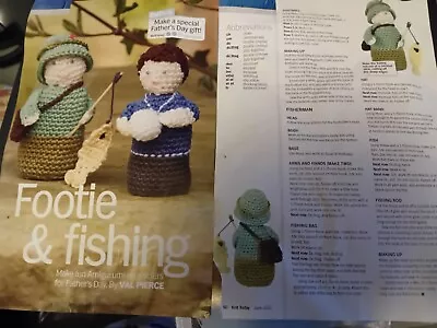 Knitting Pattern Footie And Fishing. Val Pierce • £3