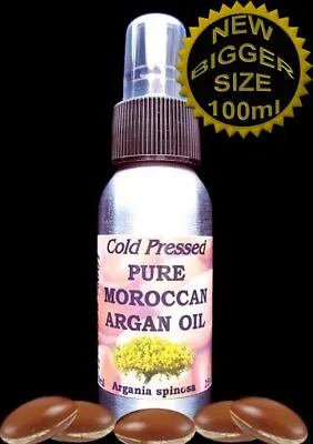£15.99 • Buy 100% Pure Organic Moroccan Argan Oil (skin / Hair) 100ml