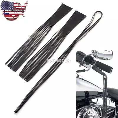 Leather Brake Lever Covers Biker Clutch Fringe Long Tassels Universal For Motor • $9.38