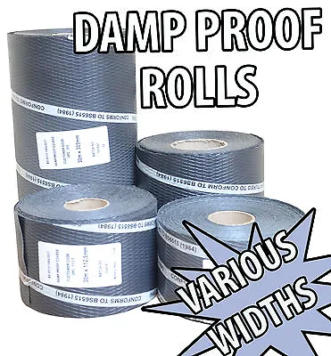 Dpc Damp Proof Course Membrane 30m Roll Diy Wall Damp Proofing Various Widths • £8.99