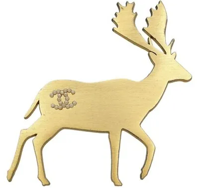 $381 • Buy CHANEL Gold-tone Faux Pearls Deer Coco Mark Motif Pin Brooch 01A Vintage Used
