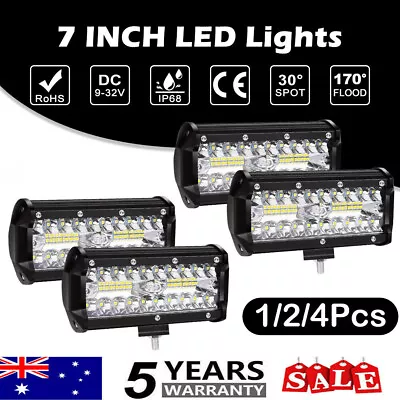 4x 7inch LED Work Driving Light Bar Spot Flood Lamp Reverse SUV Offroad 4x4 12V • $25.98