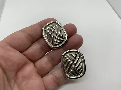 Vintage Mexican Modern Sterling Silver Earring William Spratling • $125