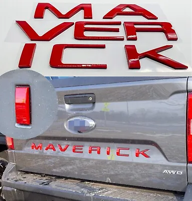 0.3 In Red Back Tailgate Insert Letters Badge For MAVERICK Emblem 2022-2024 • $20.88
