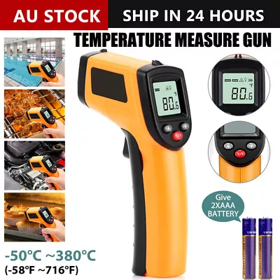 Temperature Gun Non-contact Digital Laser Infrared Thermometer LCD IR Temp Meter • $18.59